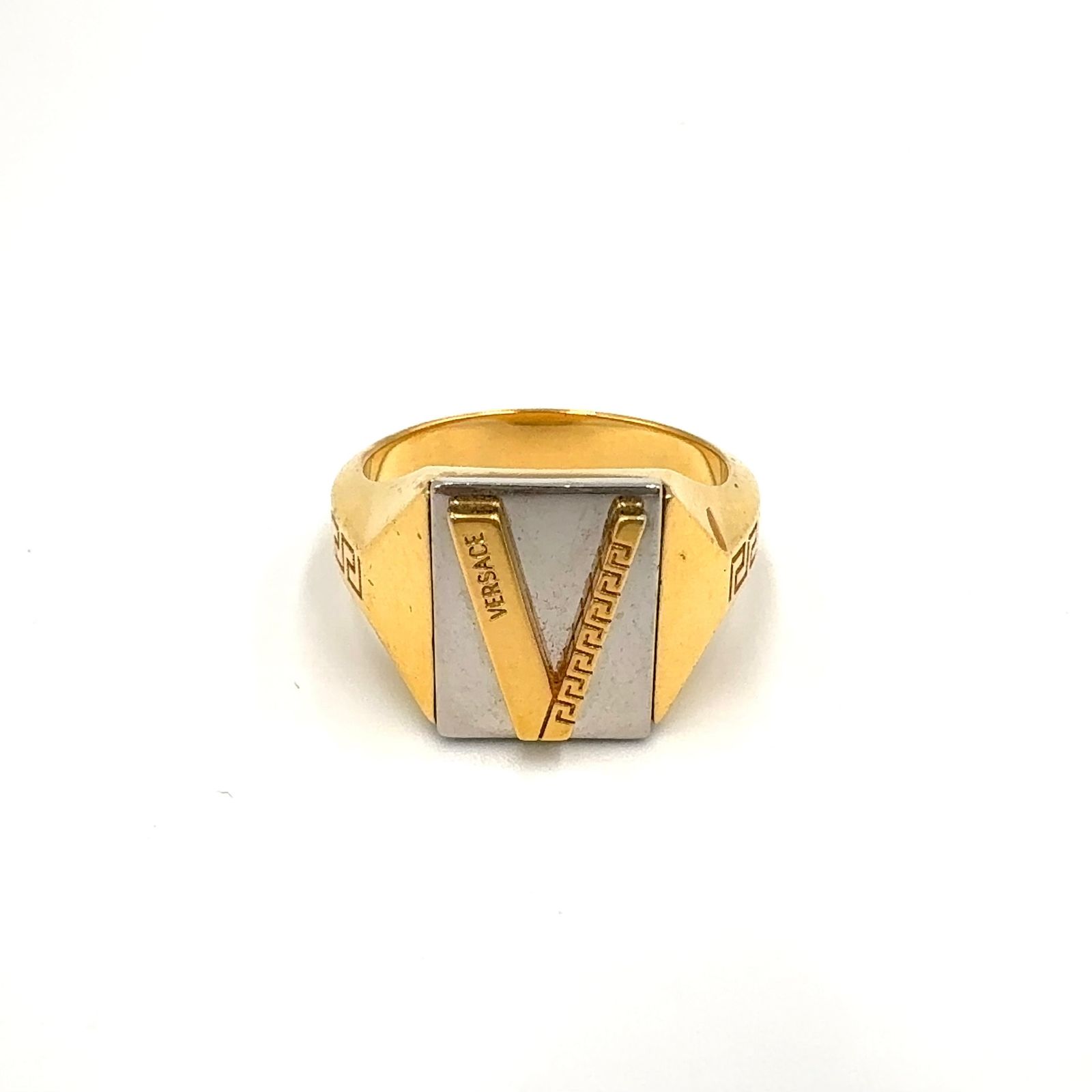 【新着】Versace バロック V メタル ゴールド、シルバー 指輪