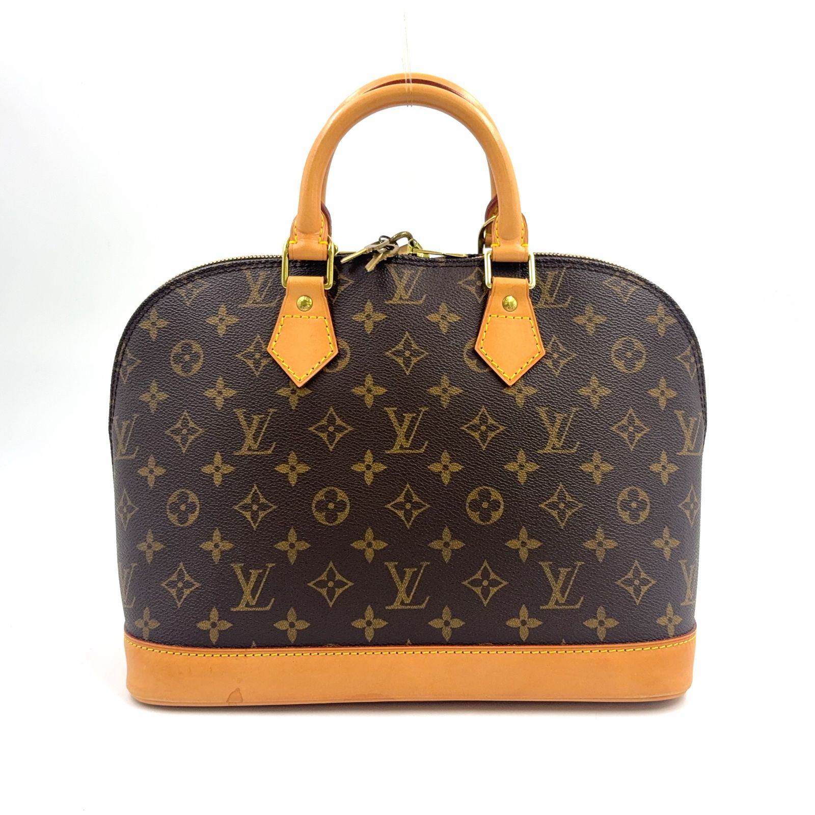 【新着】LOUIS VUITTON アルマPM モノグラム モノグラム レザー、PVC ブラウン ハンドバッグ ゴールド M51130
