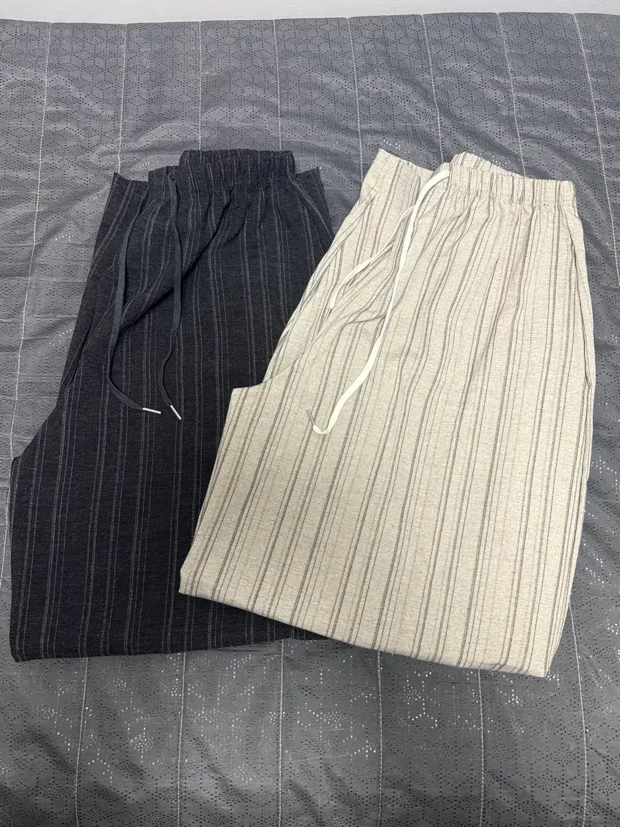 (新品)ストライプ 밴딩 スラックス
