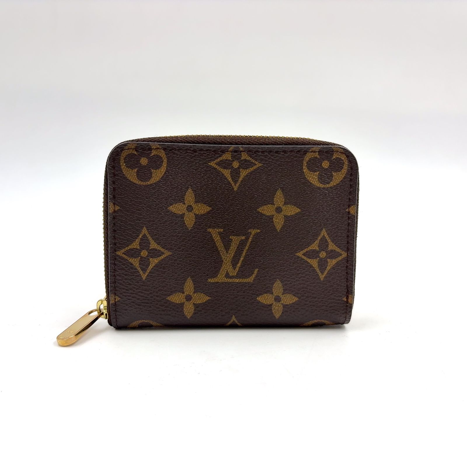 【新着】LOUIS VUITTON ジッピー コインパース モノグラム モノグラム レザー、PVC ブラウン コインケース ゴールド M60067
