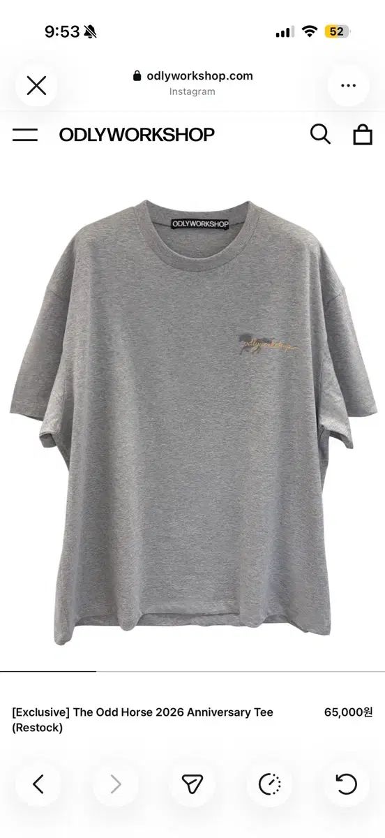 Oddlyworkshop The Odd Horse 2026 Anniversary 半袖Tシャツ (ホールT)