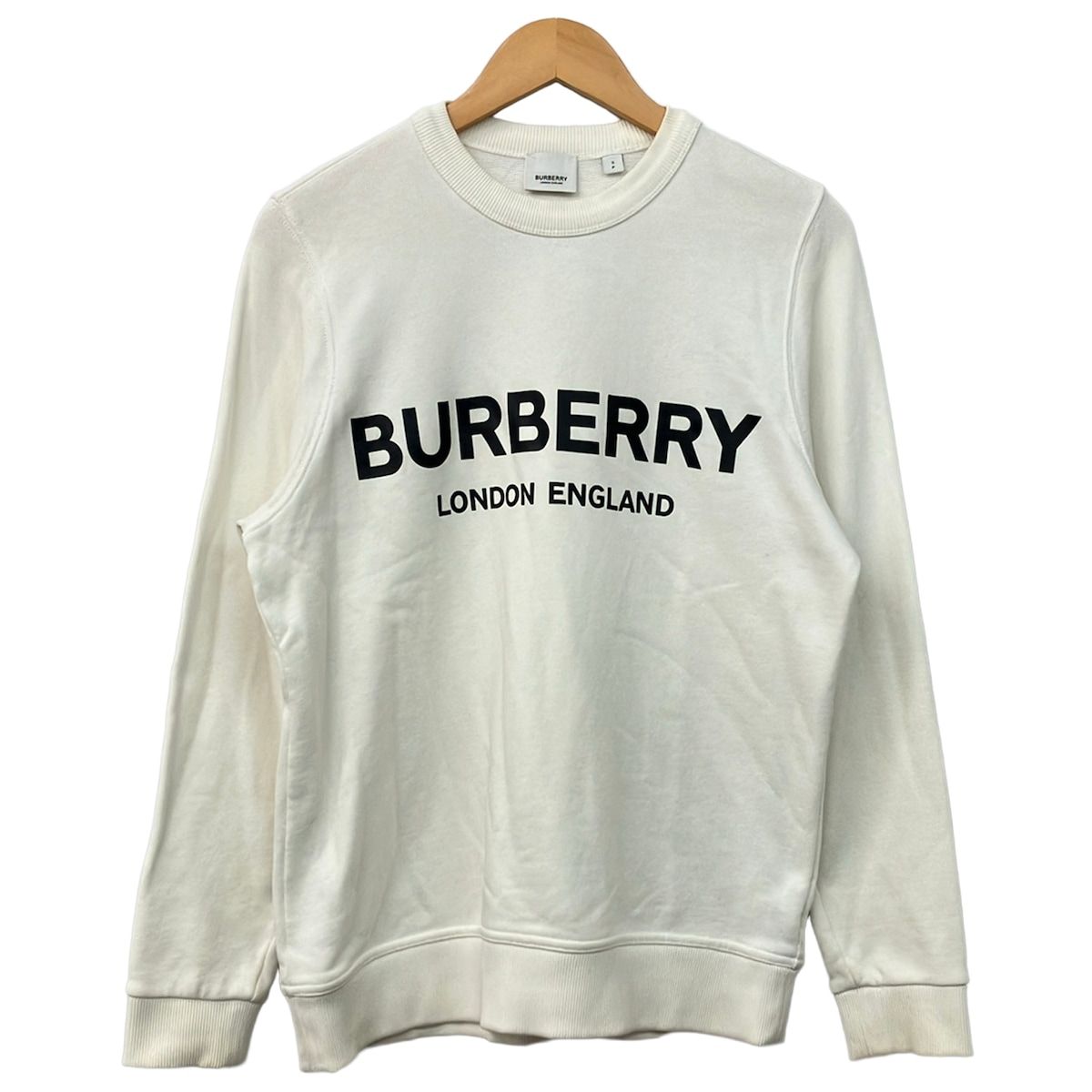 BURBERRY LONDON ENGLAND(バーバリーロンドンイングランド) トレーナー サイズSP S レディース - 8011443 白×黒 長袖/ロゴプリント
