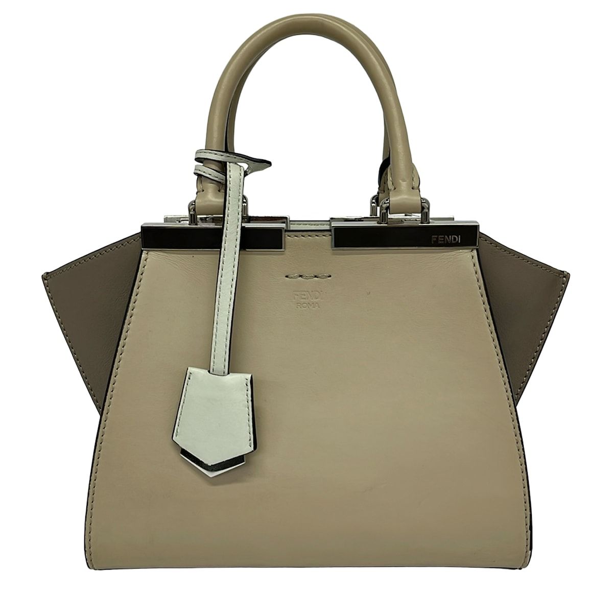 FENDI(フェンディ) ハンドバッグ プチトロワジュール 8BH333 ベージュ レザー 41,860円