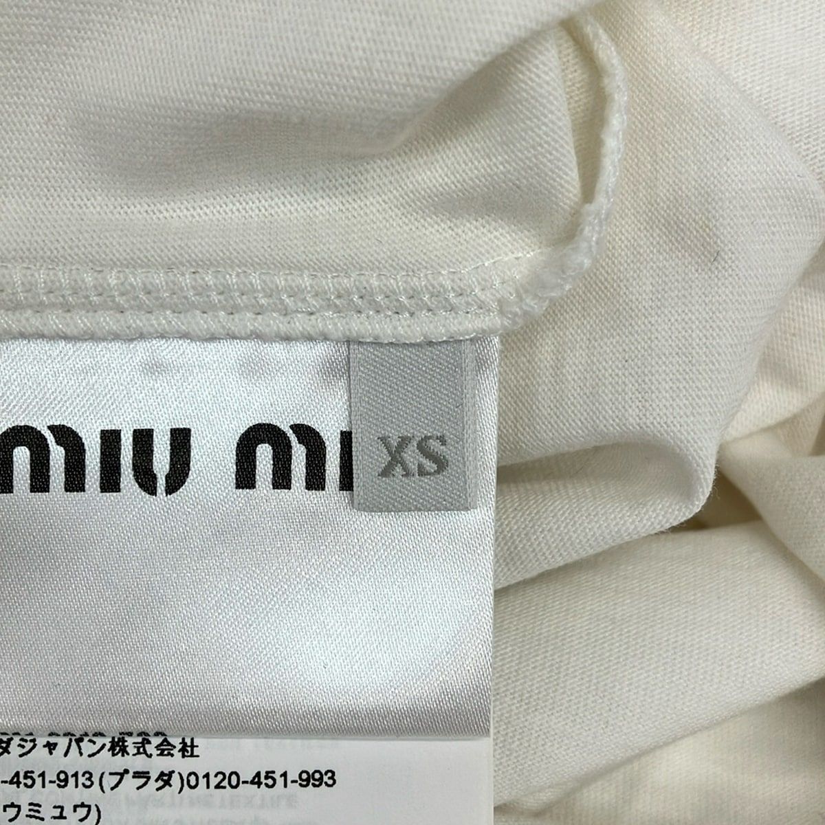 miumiu(ミュウミュウ) 半袖Tシャツ サイズXS レディース美品 MJN137 白