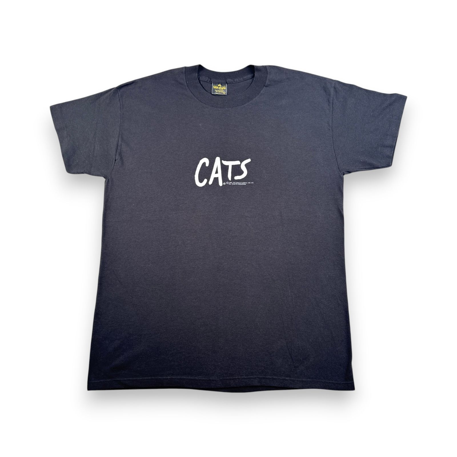美品 80s 90s cats ビンテージ Tシャツ USA製 黒 フェード 両面 劇団四季 L 半袖 古着 y2k キャッツ m-u-2505-047 7,776円