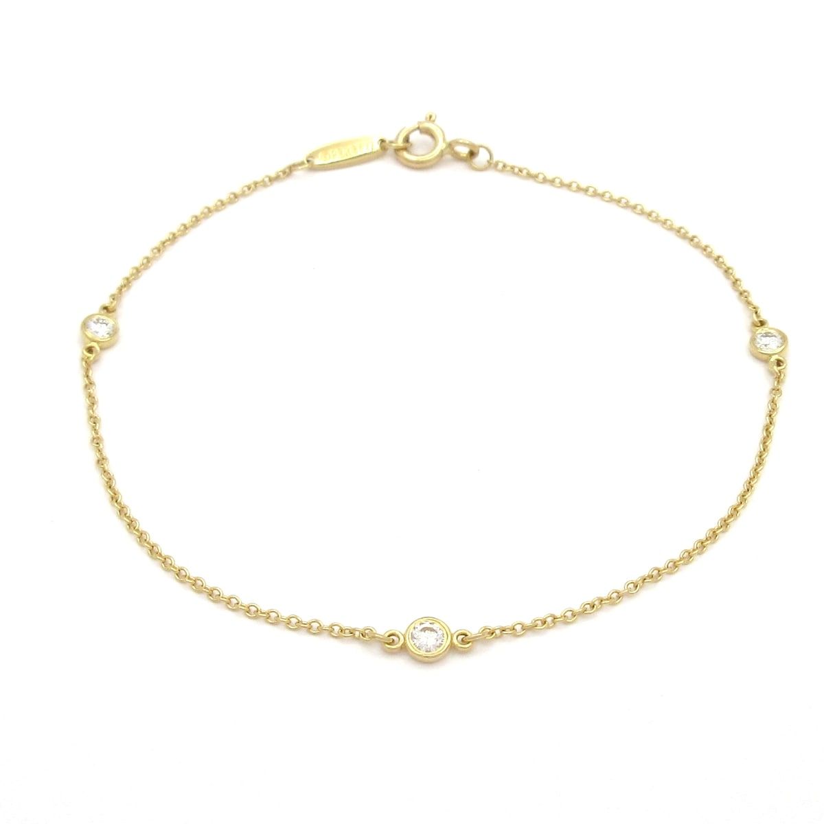 TIFFANY&Co.(ティファニー) ブレスレット美品 バイザヤード K18YG×ダイヤモンド 3Pダイヤ