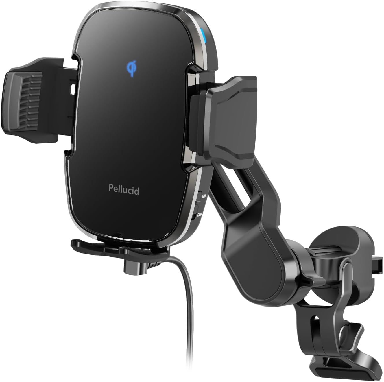 ペルシード(Pellucid) 車内用品 車載スマホホルダー 高速ワイヤレス充電 Qi正規認証品 自動開閉 キャパシタ内蔵 エアコン吹き出し口取付 PPH2306as 1b472f9d
