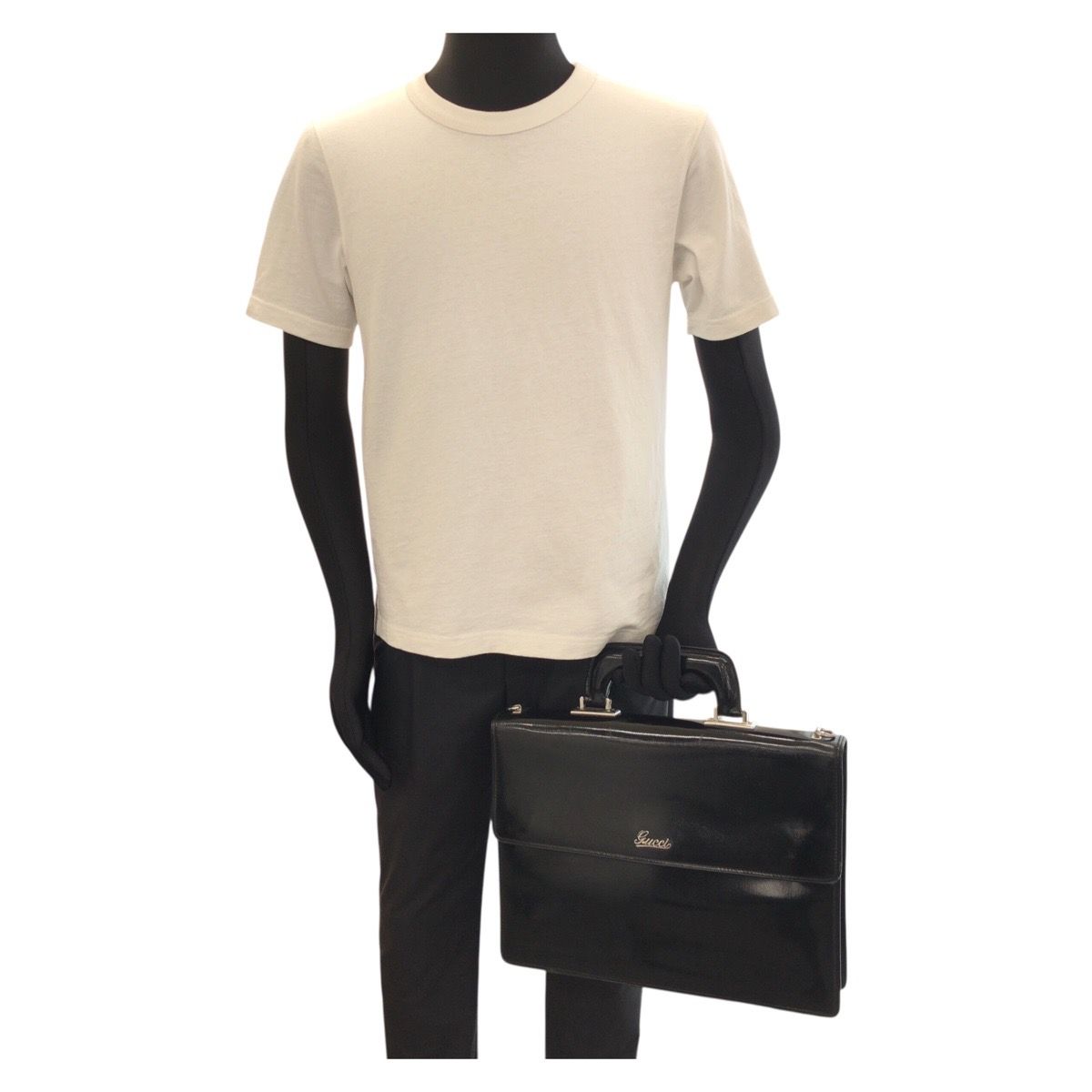 GUCCI グッチ ヴィンテージ オールドグッチ ブラック 黒 シルバー金具