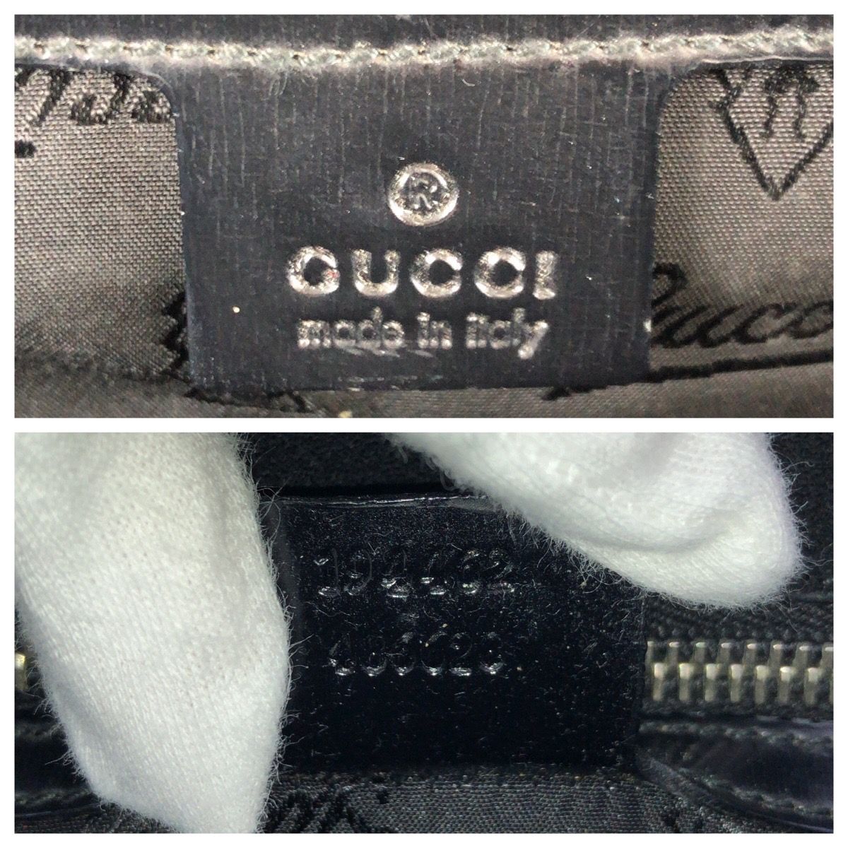 GUCCI グッチ ヴィンテージ オールドグッチ ブラック 黒 シルバー金具