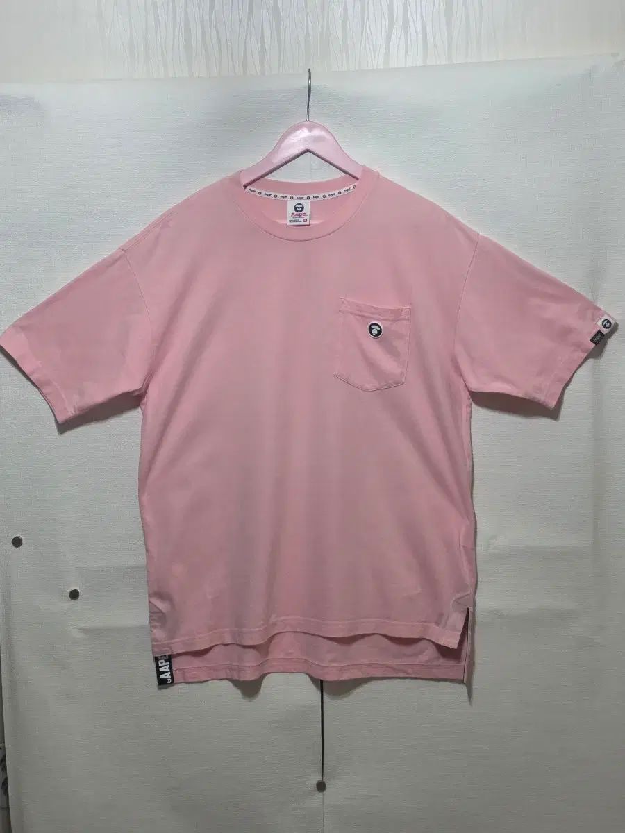 正規品 Aape by A Bathing Ape ピンク ポケット 半袖T M