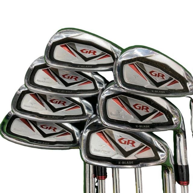 【中古】 ブリヂストン TOURSTAGE X-BLADE GR(2010) 8S アイアンセット IR GS 95 (フレックスS) メンズ 男性用 右利き 右用 Cランク ゴルフクラブ