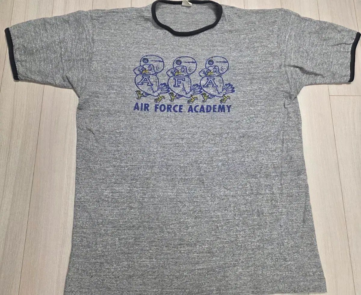 Lサイズ WAREHOUSE ウエアハウス 4059 グレー リンガーT Airforce academy