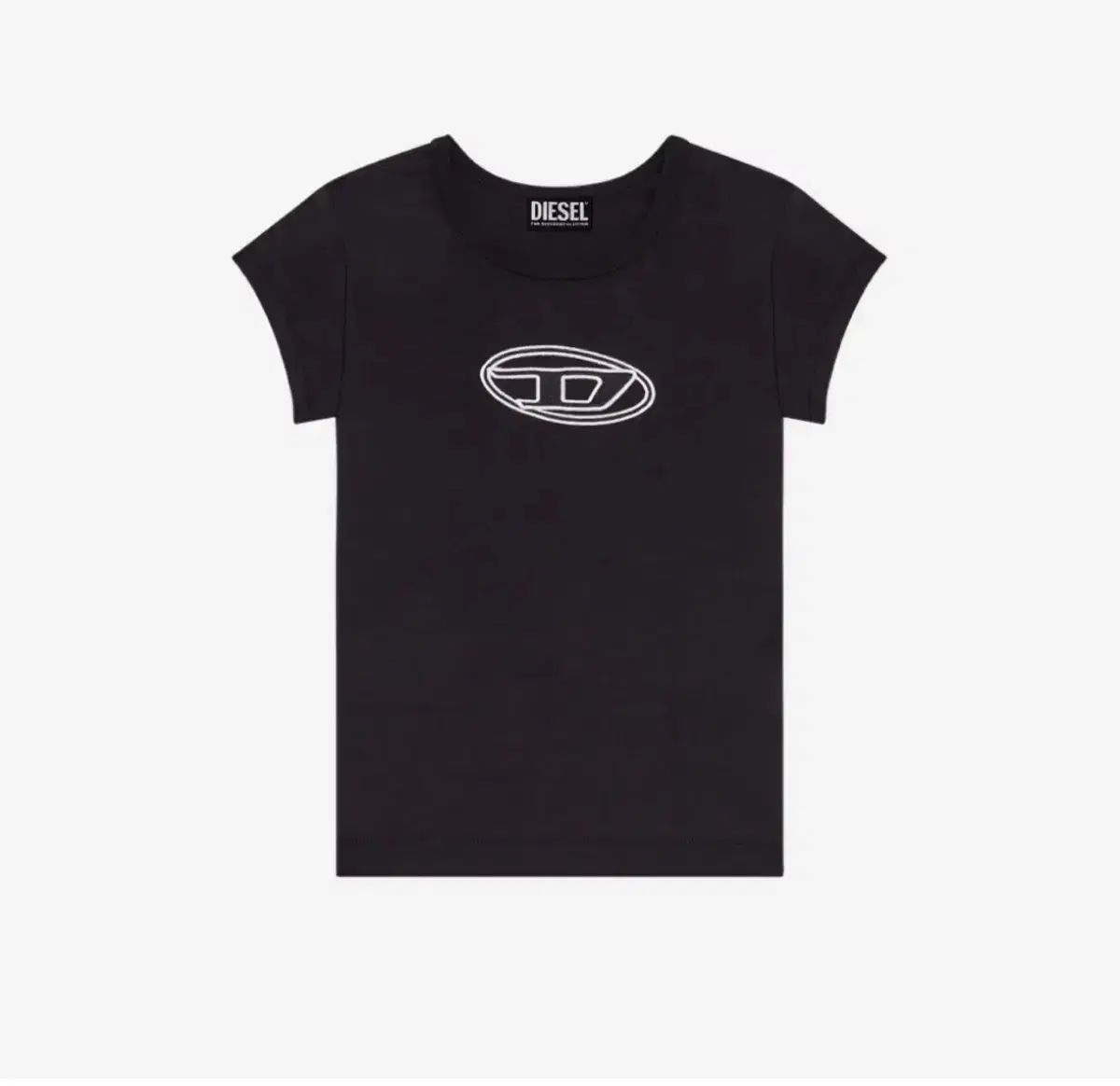 DIESEL T-안지 ピーカブー ロゴ Tシャツ ブラック