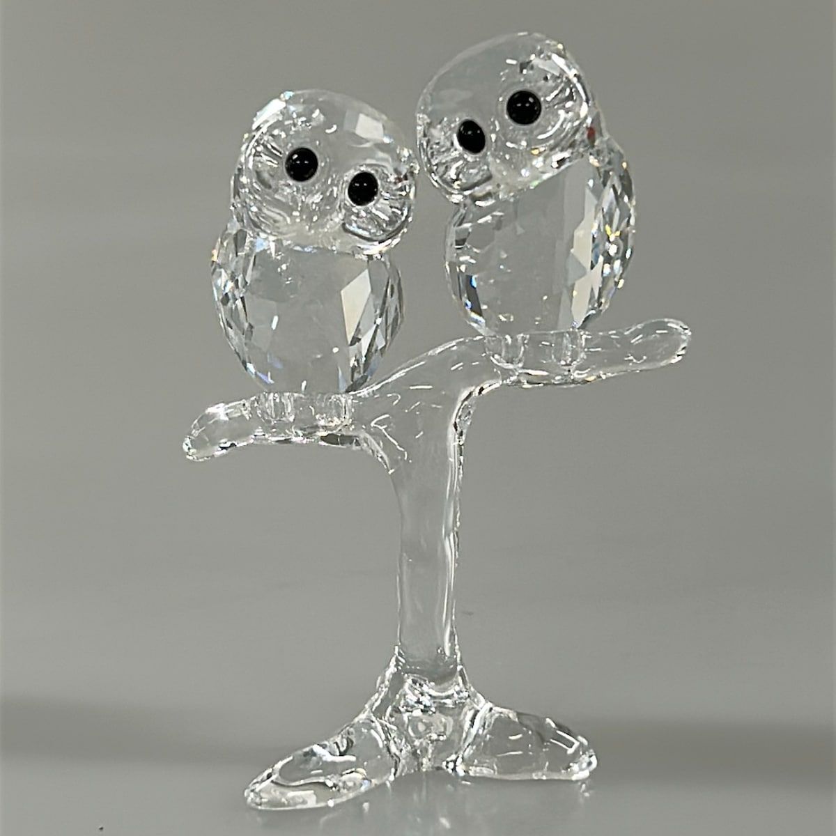 SWAROVSKI(スワロフスキー) 小物美品 - クリア×黒 置物/フクロウ 10,608円