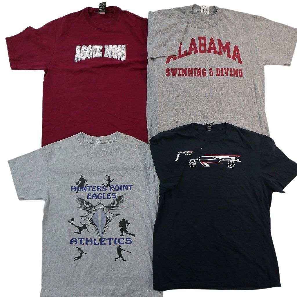 古着卸 まとめ売り プリント Tシャツ 16枚セット ( メンズ Ｍ ) アニマル スカル柄 スポーツ レーシング アーチロゴ 中古 古着 NF8657