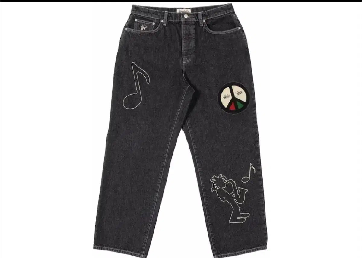 STUSSY x patta BIG ALL Jean ブラック