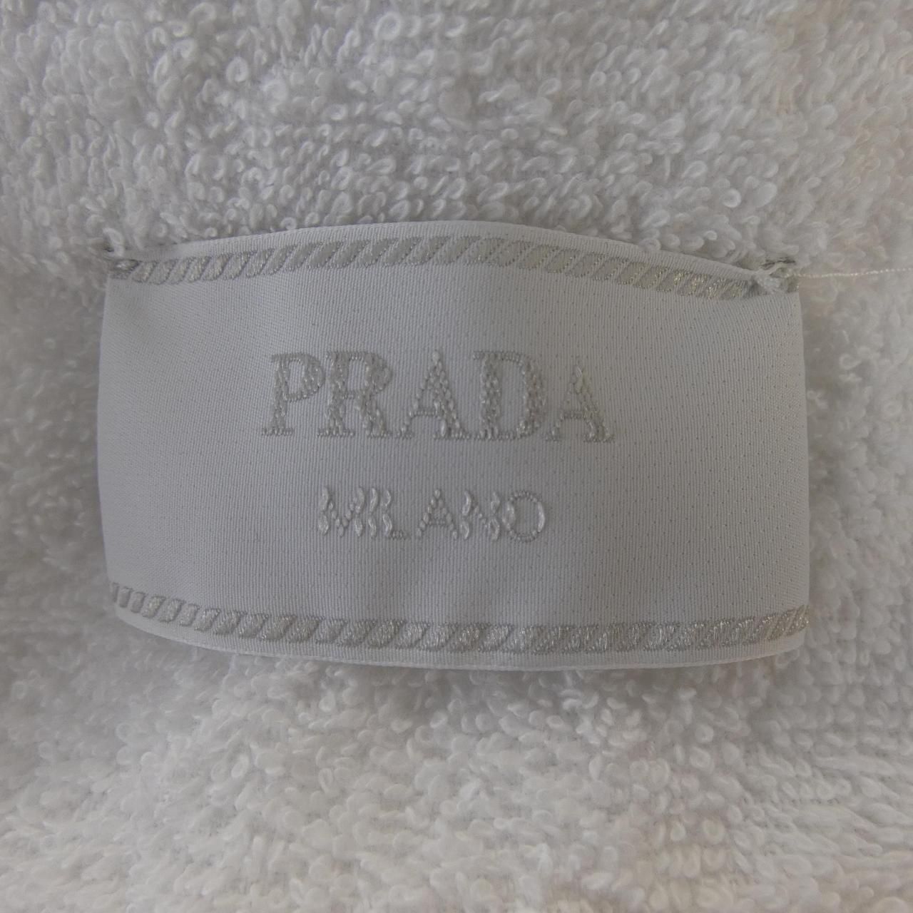 プラダ PRADA トライアングルロゴ コットンテリー ボウリングシャツ