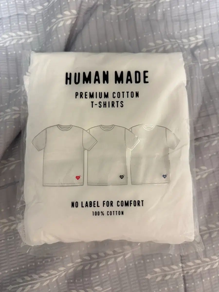 HUMAN MADE プレミアム コットン Tシャツ 白 M (3パック)