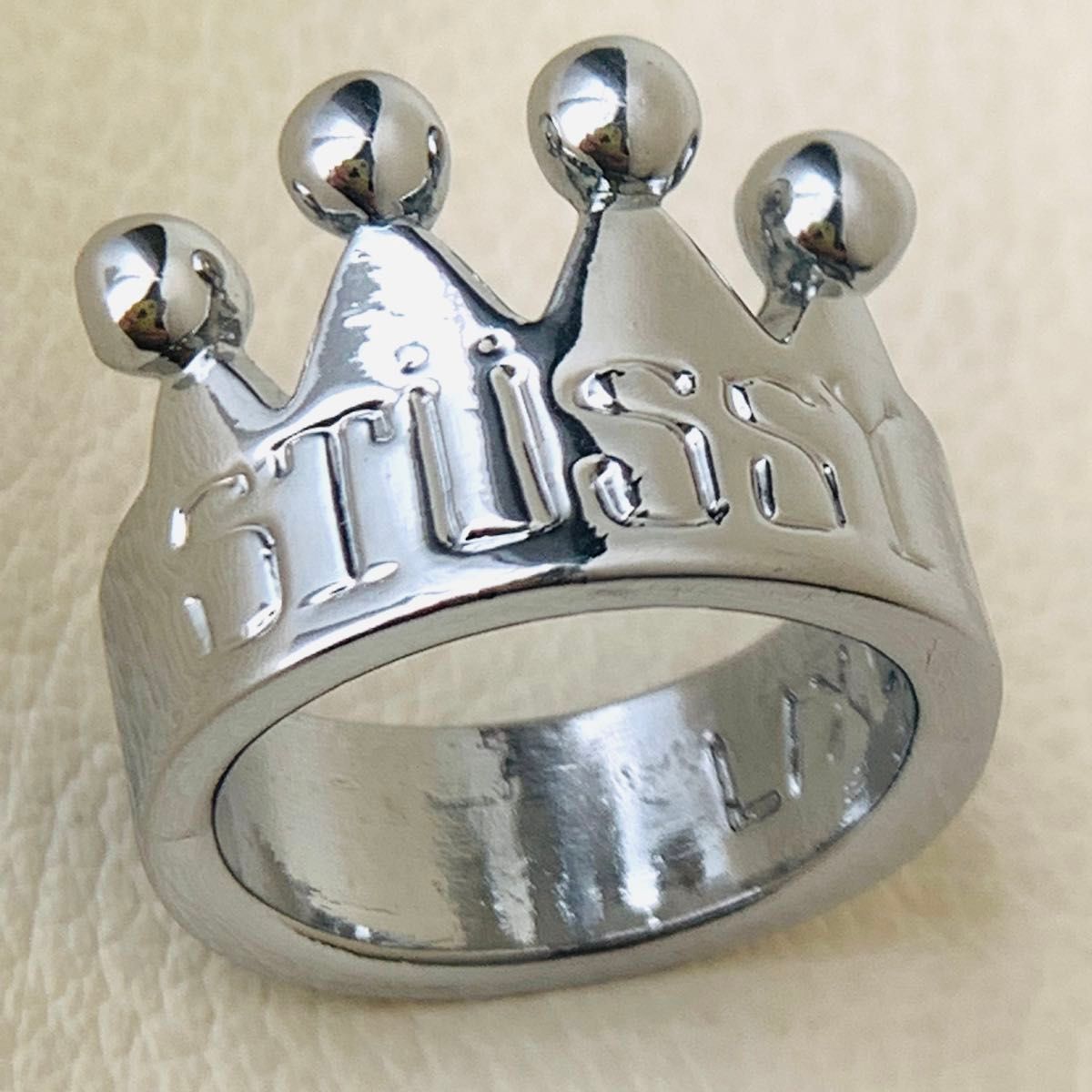 stussy クラウン　リング　L/XL 指輪　ステューシー 大きめ サイズ L/XL Stussy リング 指輪 ステューシー CROWN RING