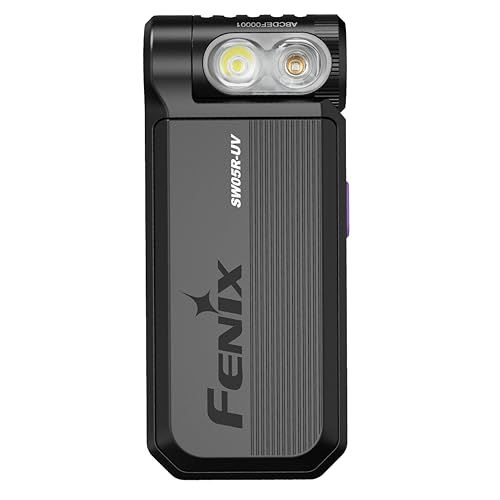 Fenix SW05R-UV クリップオンライト 回転式ヘッド UVライト付き 150ルーメン USB-C充電式 内蔵バッテリー (ブラック)i 29a60854