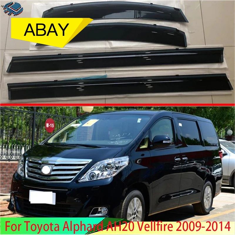 トヨタ アルファード AH20 ヴェルファイア 2009〜2014対応 ドアバイザー サンレインガード 4個セット