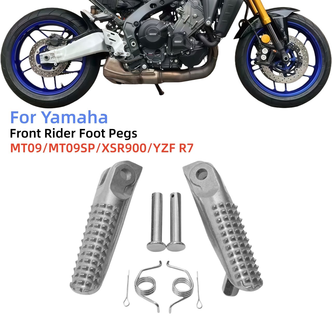 ヤマハ MT09 MT09SP YZF-R7 XSR900対応 ライダーフロントフットペグ 滑り止め 6,783円