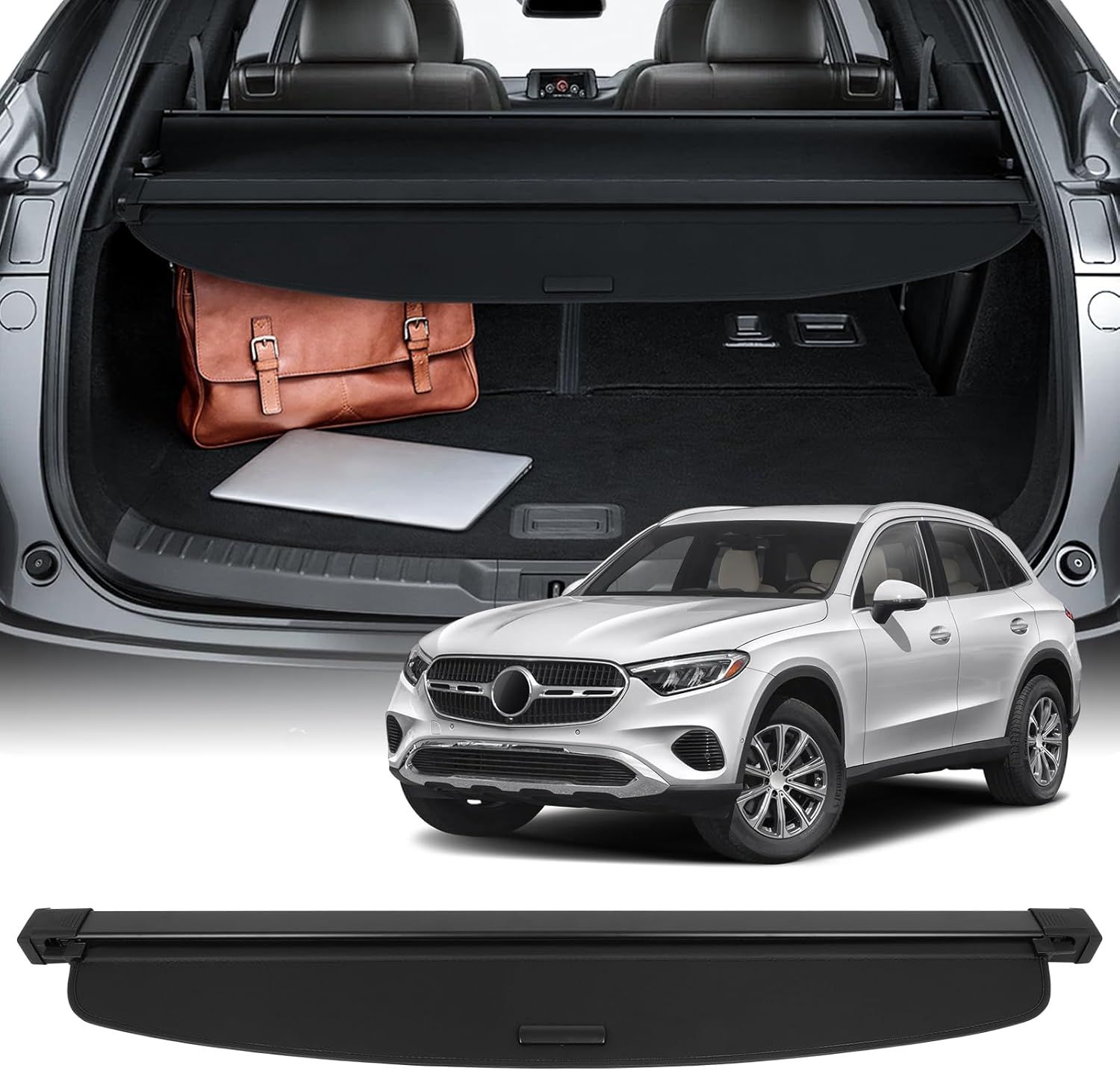 メルセデス・ベンツ GLC 2016〜2022年式対応 格納式リアトランクカバー アルミPVCプラスチック製