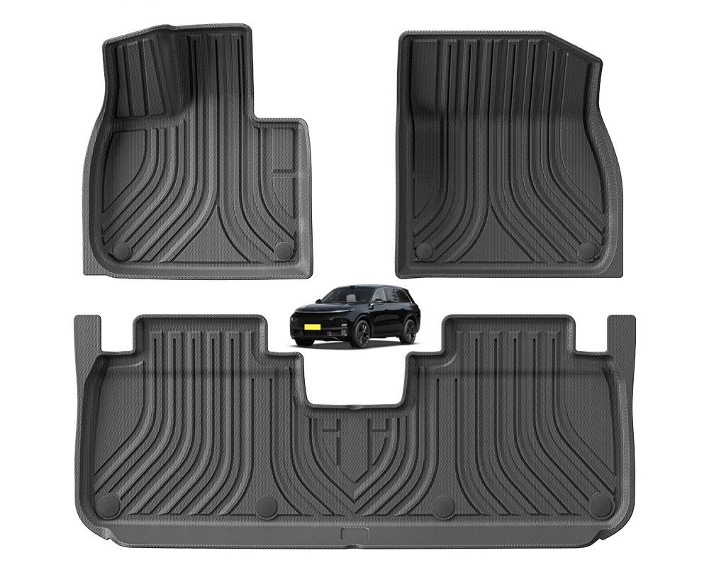 理想汽車 L7対応 TPE 3Dフロアマット 無臭トレイタイプ ブラック