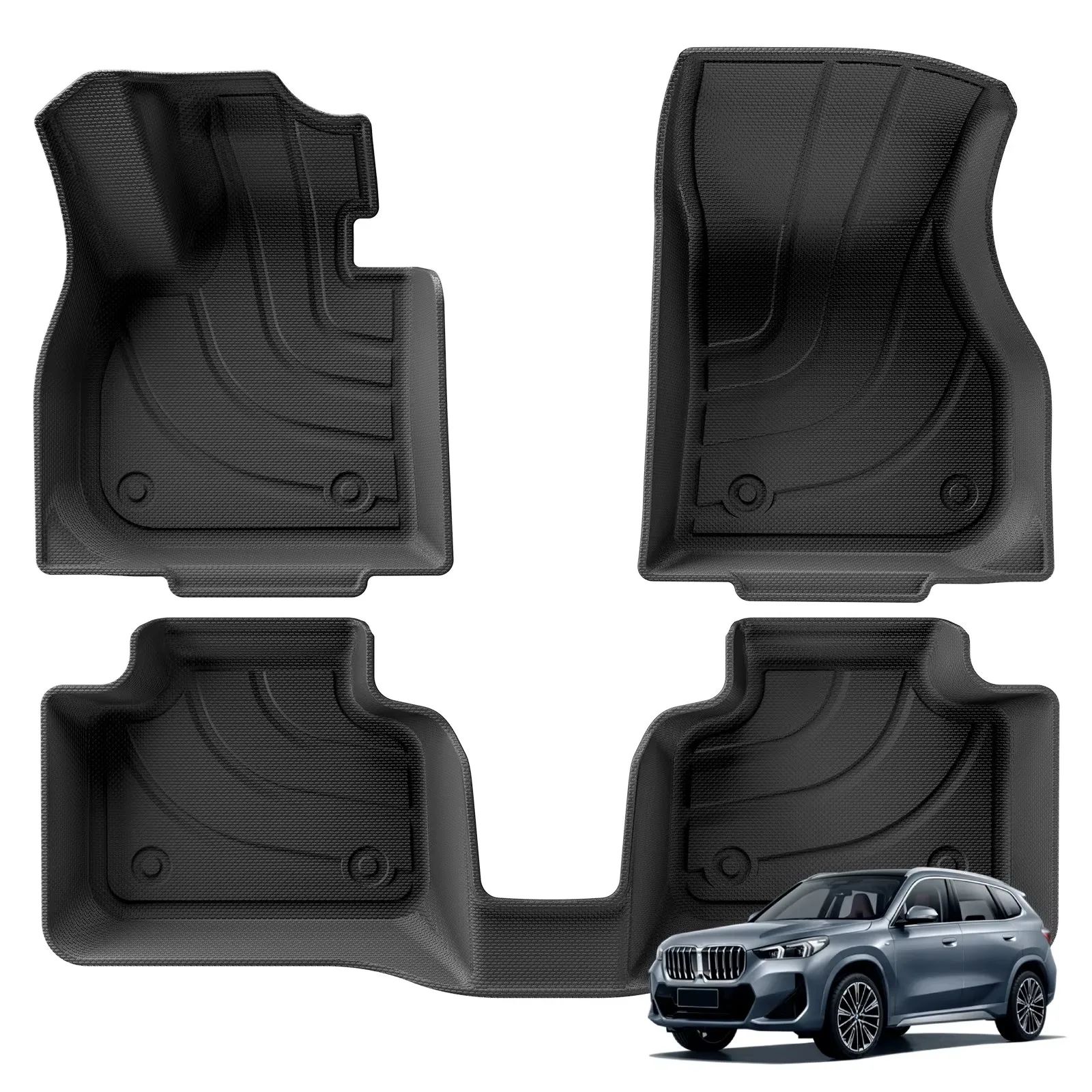 BMW X1 2023-2024年式対応 TPE 3Dカーマット トランクマット 左ハンドル専用