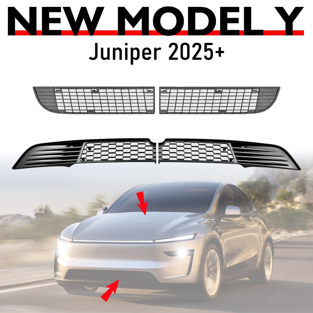 テスラ モデルY 2025-2026 ジュニパー対応 ロワーバンパー防虫ネット インナーベントグリルカバー
