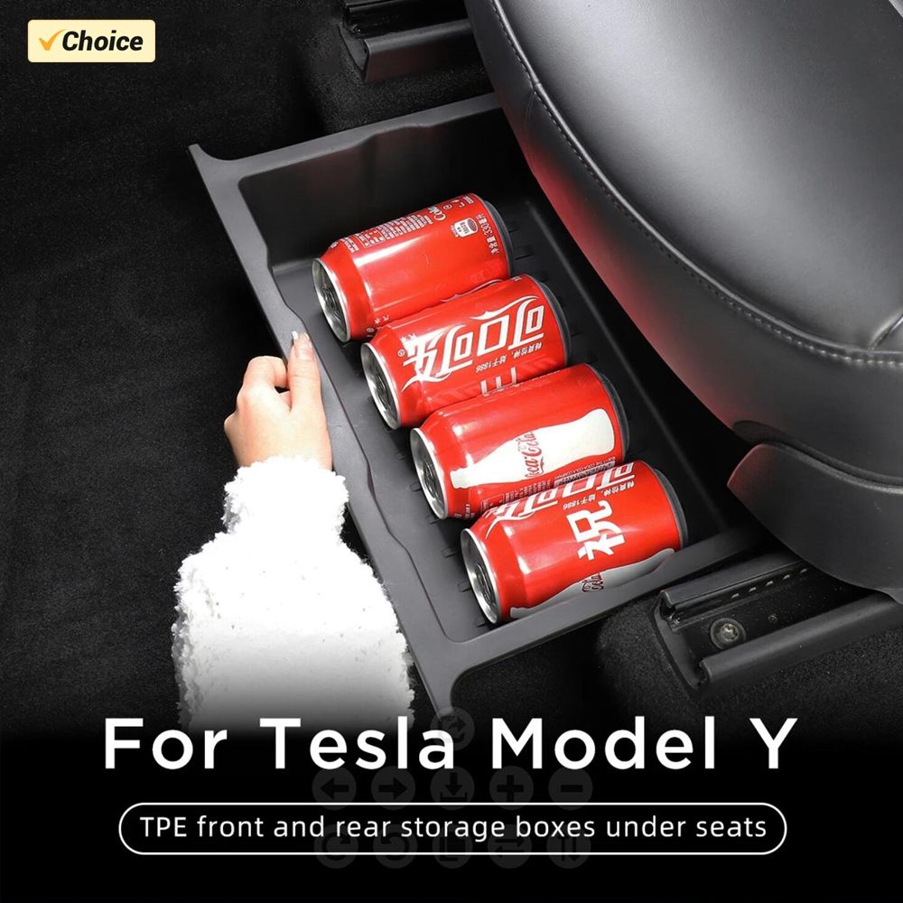 Tesmayx テスラ モデルY ジュニパー 2025対応 シート下収納ボックス センターコンソールオーガナイザー TPE製