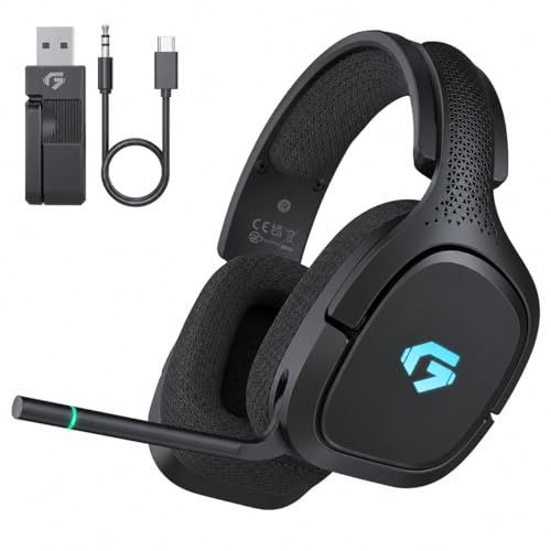 ★新品★Gvyugke ゲーミングヘッドセット 4WAY接続 2.4GHz USB/Type-C/Bluetooth 5.4/3.5mm有線 回転式マイク ノイズキャンセリング ヘッドセット 超低遅延 50mm大口径ドライバー 7.1ch立体 05093e55 7,042円