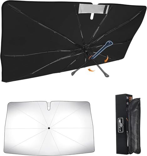 新型 フォレスター 6代目 SL系 専用 傘型サンシェード 車種専用設計 360°回転可能 遮光 断熱UVカット フロントガラス用 10本骨グラスファイバー ワンタッチ収納 取付簡単 収納袋付き（スバル Forester 6代目 SL系 SL 840af6d3 5,635円