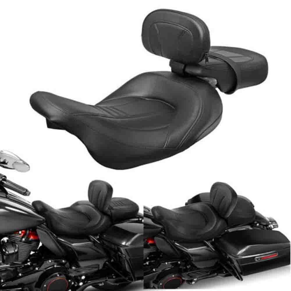MotoBach ハーレーツーリング CVO ストリートグライド ロードキング 2009〜2023対応 ツーアップシート フロントバックレスト
