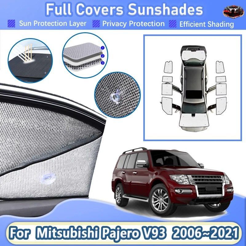 三菱パジェロMK4モンテロショーグンV80 V93 2006～2021年式用サンバイザー サイドサンバイザー フルバイザー 9,885円