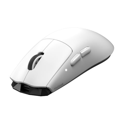 MelGeek Horus 軽量ゲーミングマウス ワイヤレス 49g 超軽量 8Kポーリングレート 30K DPIセンサー搭載 PAW3950 215時間駆動 2.4G/USB-C 充電式 LEDライトレシーバー付き 大きい手 中サイズの手対 2f4d3f4c