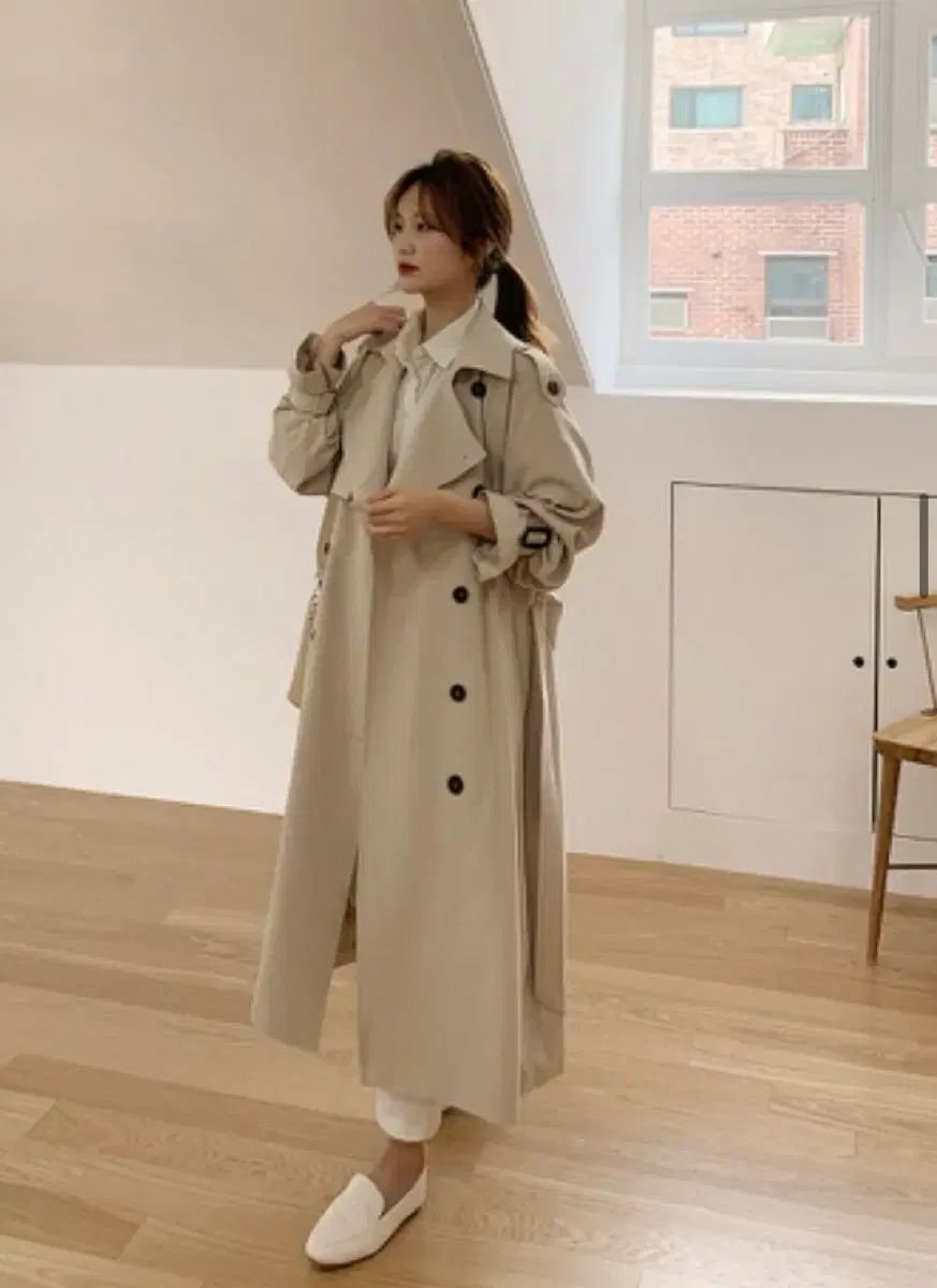 (新品) エブリモーニング ベージュ トレンチコート