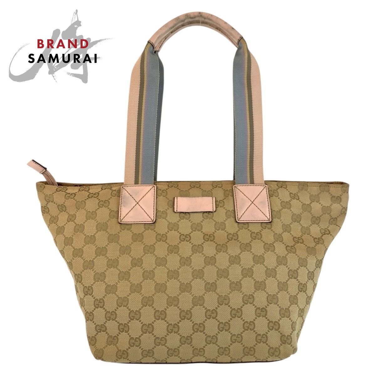 GUCCI グッチ シェリーライン ベージュ ピンク ゴールド金具 GG