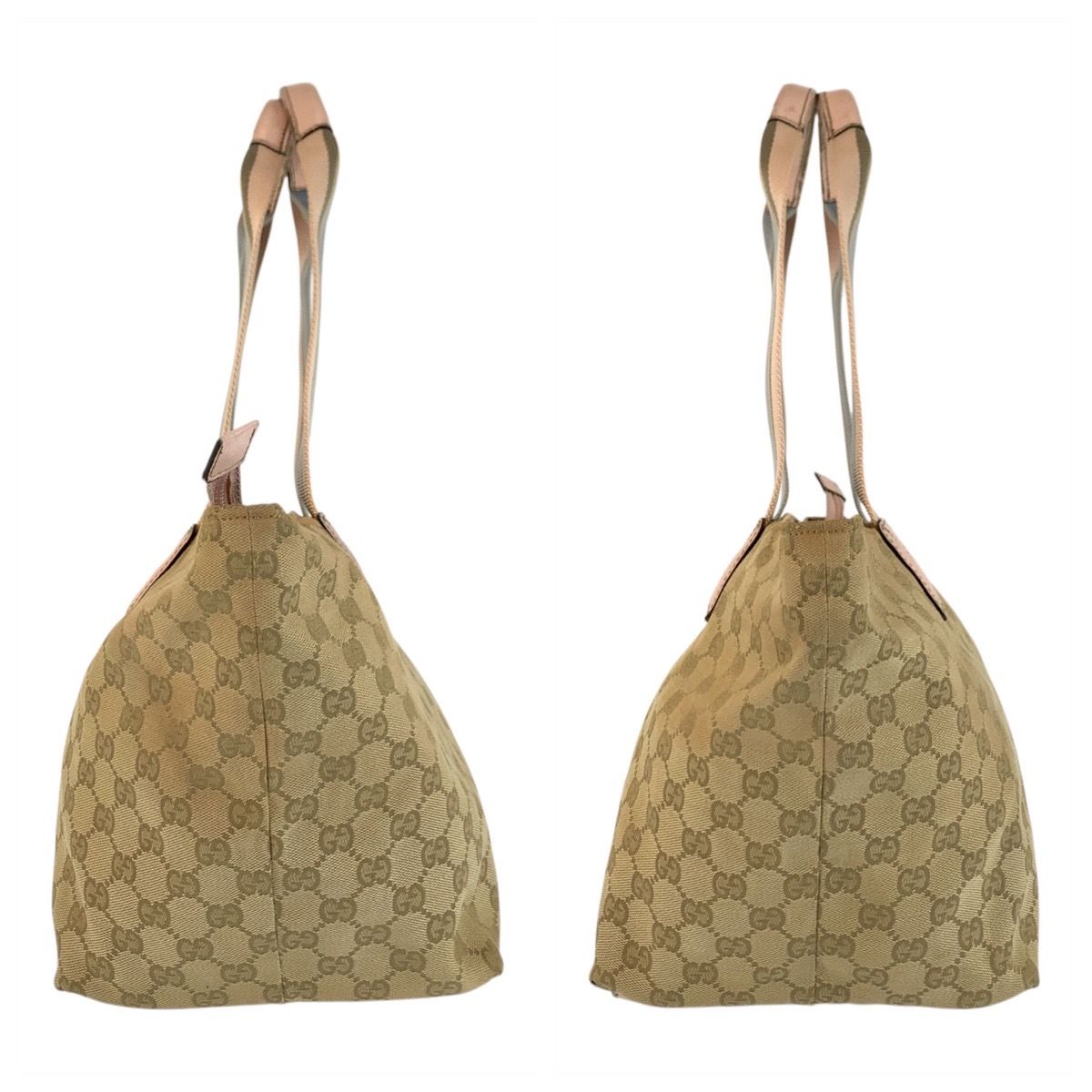 GUCCI グッチ シェリーライン ベージュ ピンク ゴールド金具 GG 