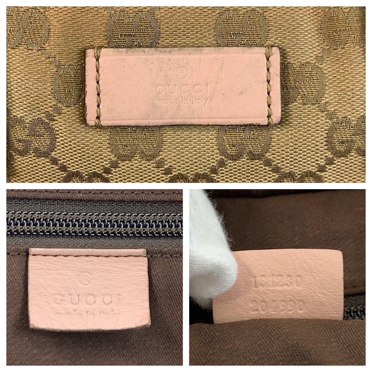 GUCCI グッチ シェリーライン ベージュ ピンク ゴールド金具 GG 