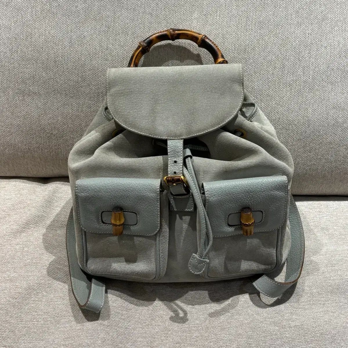 GUCCI グッチ バンブー スウェード グリーン バックパック