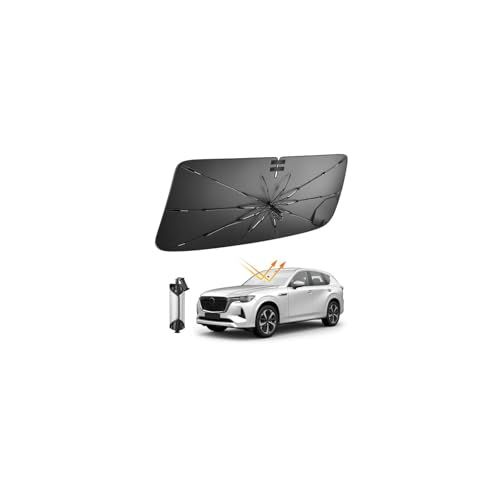 【2026新開発】LFOTPP マツダ CX-60 KH系 用 フロント 傘型サンシェード 紐引き 車種専用設計 遮光断熱 UVカット 暑さ対策 cx-60 フロントガラス サンシェード ダッシュボード保護 擦り傷防止 車中泊 cx60 アク f9532ff0