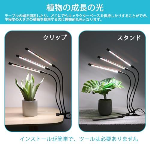 chiphy】屋内植物のためのフルスペクトルLEDの植物ライト トレー付き