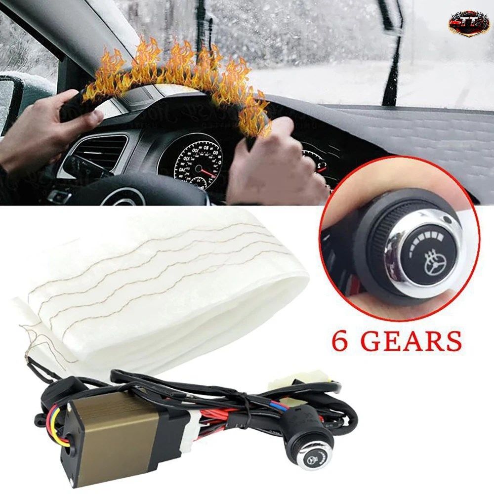 車用ヒーター付きステアリングホイールカバーヒーターDIYキットパッドウィンターブルーランプスイッチハンドウォーマー12V車内トラックバン 7,331円