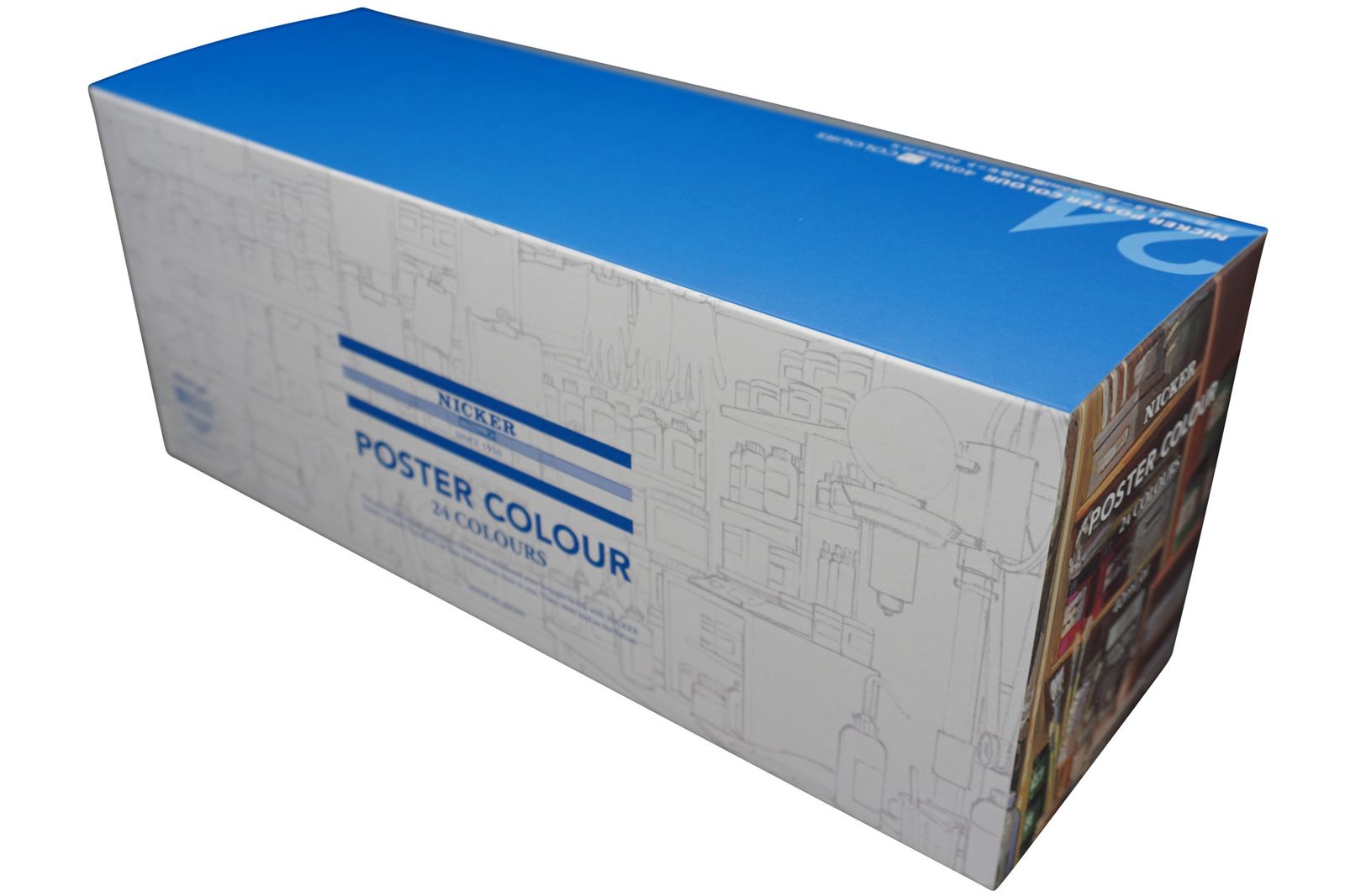 NICKER ニッカー ポスターカラー 40ML 24色セット POSTER COLOUR 40ML