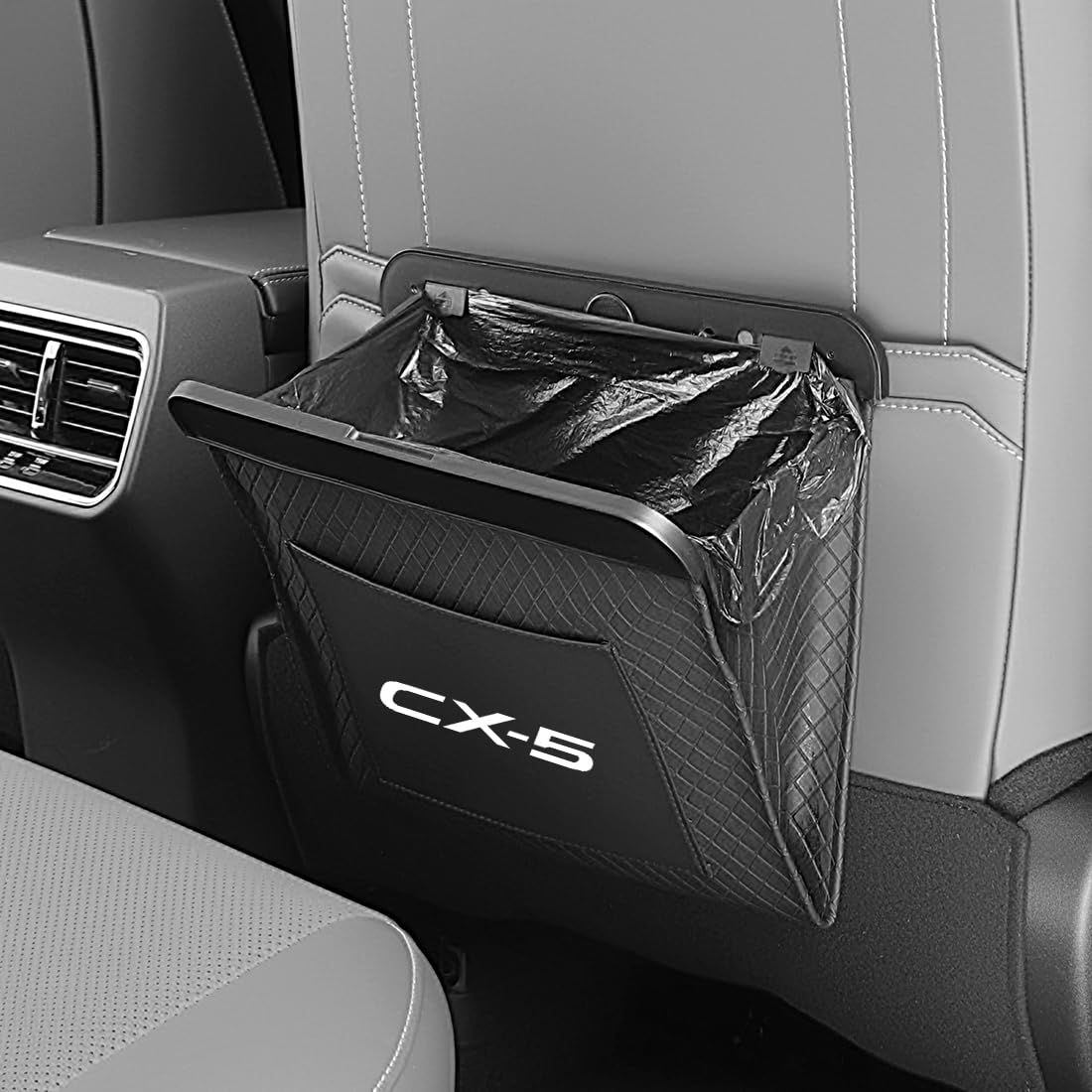 CX5専用 車 ゴミ箱 ゴミ入れ スリム型 CX-8 KF KESUV臭い漏れ防止 多機能 小物収納 カー 引っ掛け式 マグネット 後部座席 | CX-5 CX-8 KF KE カスタム アクセサリー SUV PUレザー 背もたれ汚れ防止 ゴ 0d7eb03b
