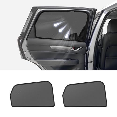 マツダ CX-5 KF系 サンシェード CX5 KFEP KF5P KF2P サイド用 後席 日よけ 遮光 メッシュカーテン マグネット式 後部座席用 日除け アクセサリー 内装パーツ 日本語取扱説明書付き 2枚 ブラックts fcb86a99 6,747円