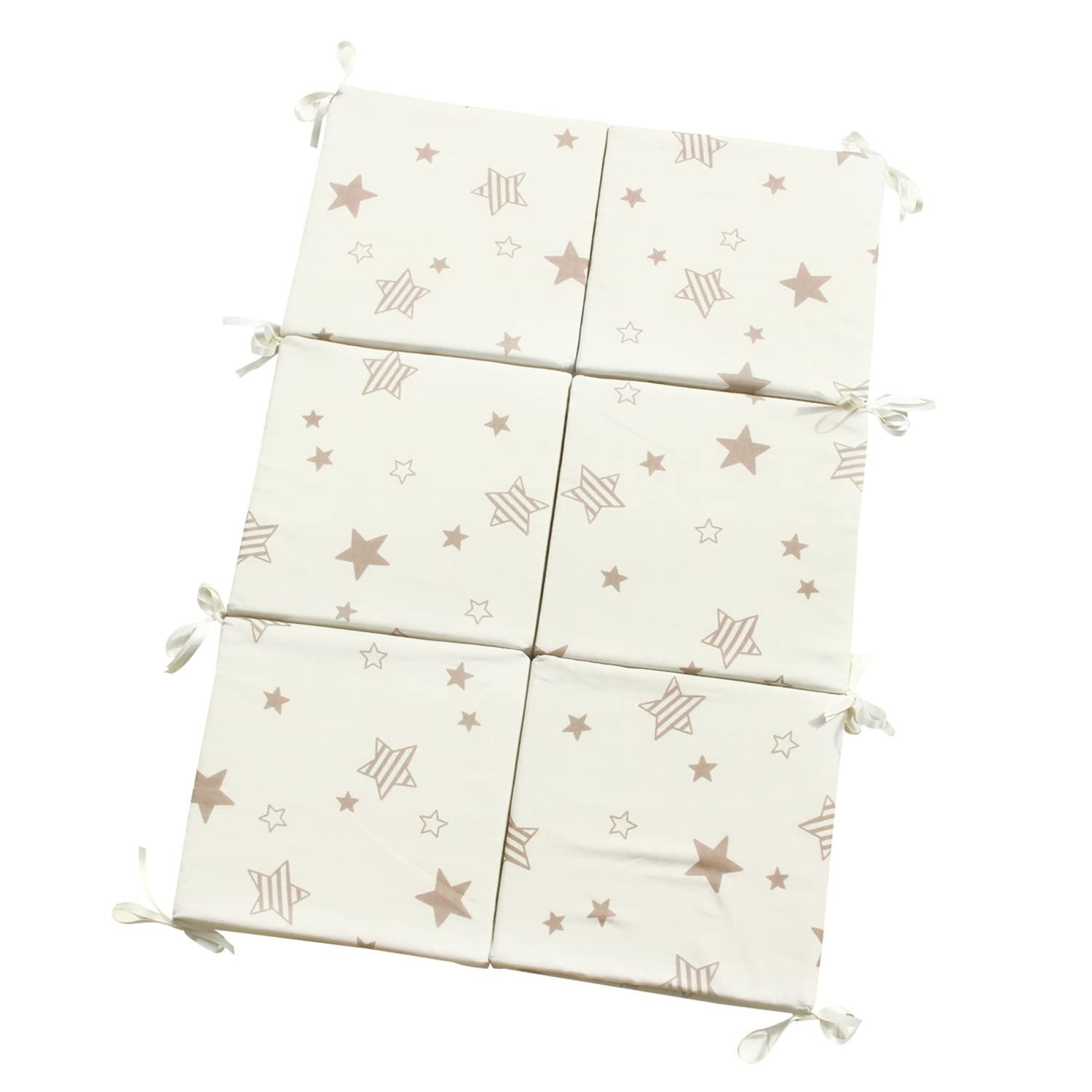 ★新品★Babyshower マルチなクッション 30×60cm 3枚セット (ベージュスター) 日本製 洗える お昼寝マット けが防止 座布団 赤ちゃん a0e0f3dd