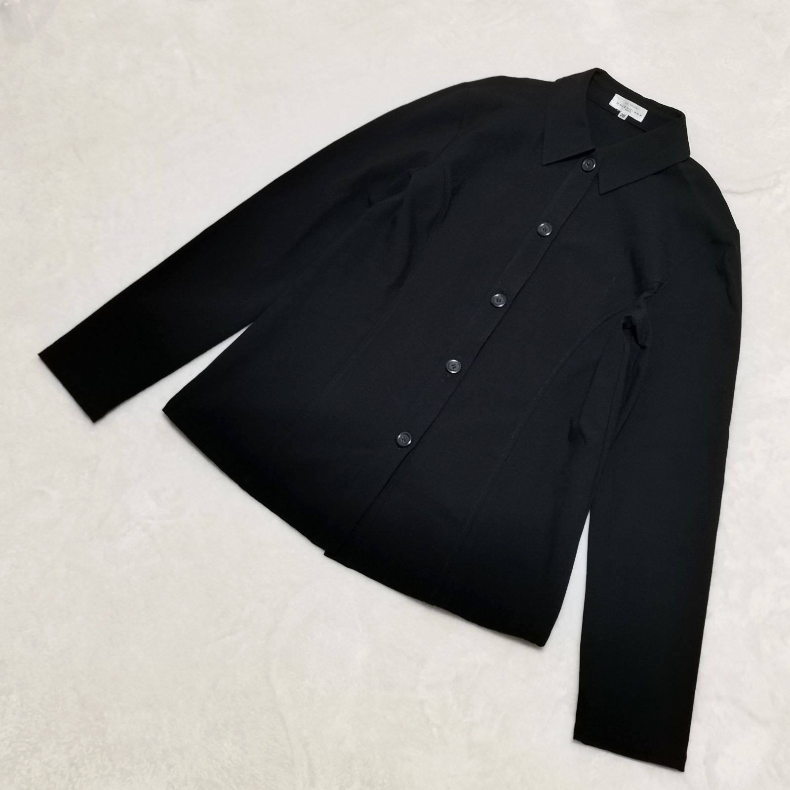 美品 バレンシアガ シャツジャケット スリムフィット 黒 38 中古品 管理番号ARCFUKO1961 21,600円
