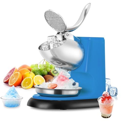 ★新品★【Spolehli】 かき氷機 電動 家庭用 【業務用 昔ながらのかき氷 レシピ付き】 バラ氷対応 300Wハイパワー 95kg/h砕氷量 30dB低騒音 1400r/min回転数 大口径 大容量 専用保護カバー 氷の飛散を抑え ステ a829ad53